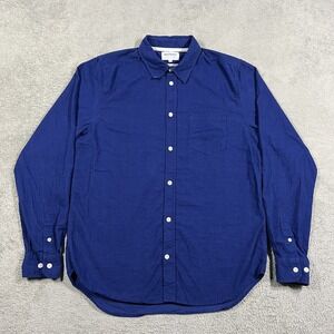 Norse Projects Shirt Mens Small Blue Osvald Corduroy Button Up Long Sleeve
